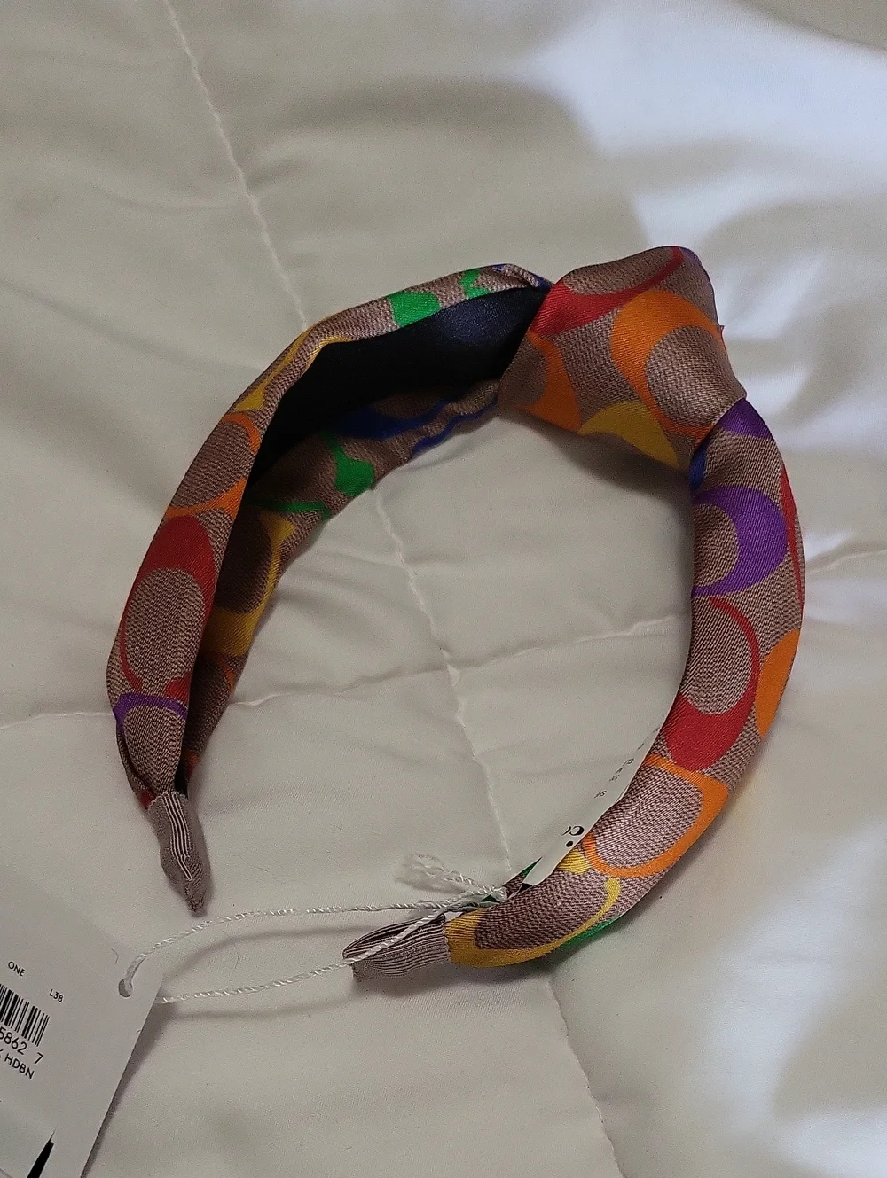 Coach Multicolor Signature Knot Headband
